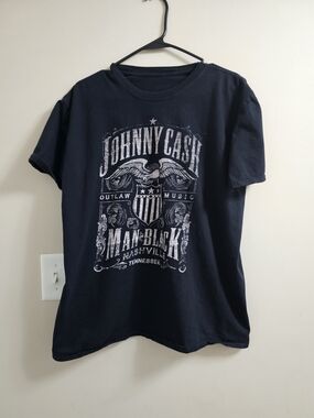 Johnny Cash "The Man In Black" Graphic Tee - Nashville Outlaw Music - XL Eagle